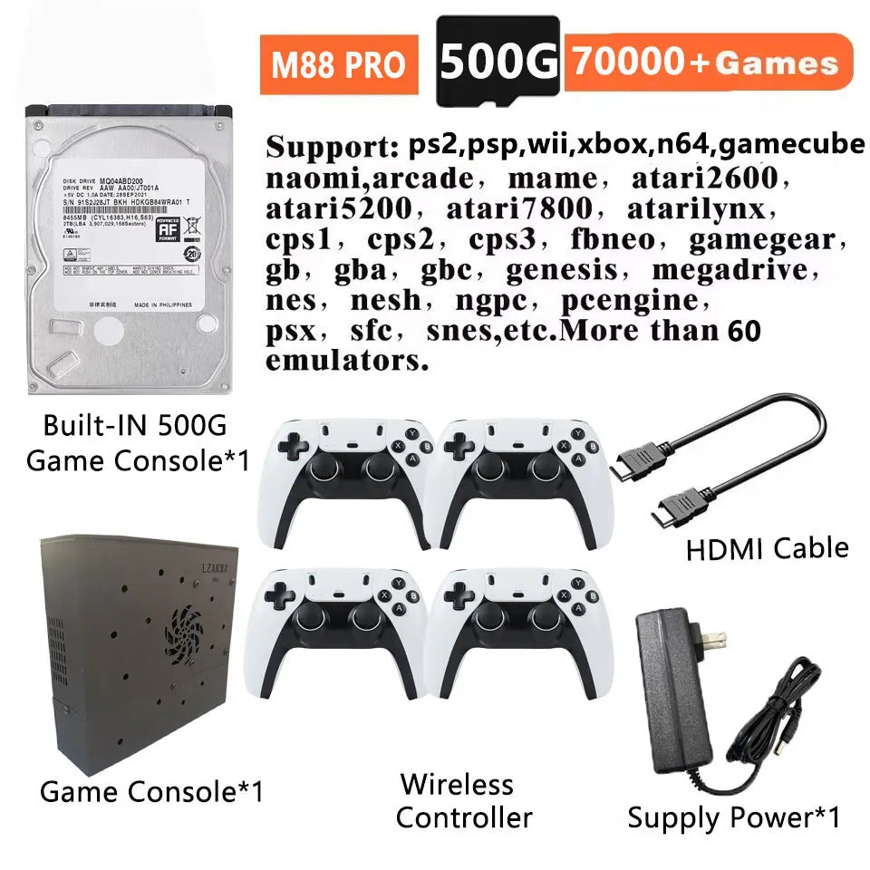 X8 Pro Retro Gaming Console – 8GB RAM 2TB ROM, 70,000+ Built-in Games, Windows 11, 60+ Emulators (PS2, Wii, PSP, GameCube) Plug & Play Game Device