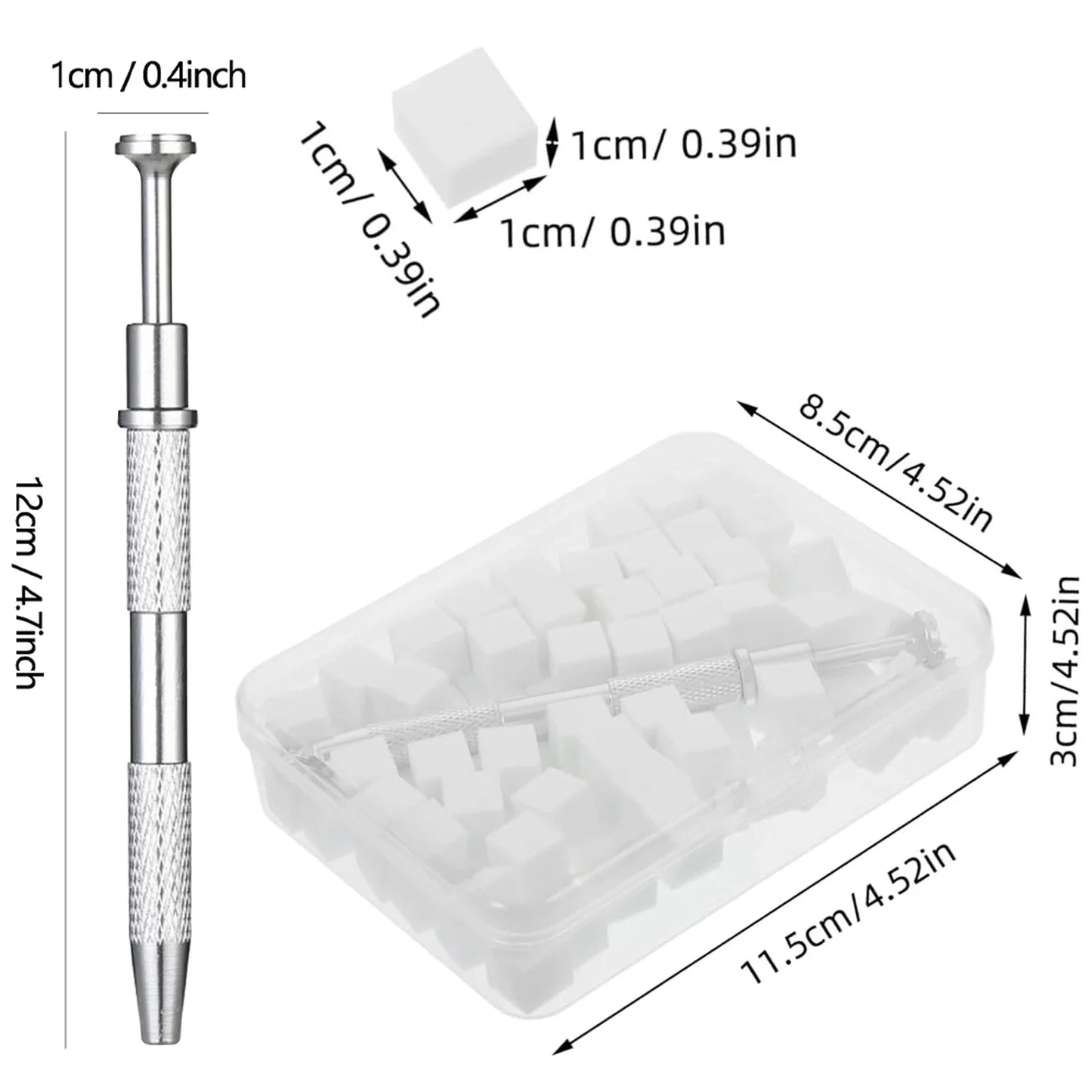Nail Art Sponge Set - 50/300-Piece Manicure Sponge with Grabbing Pen Tool