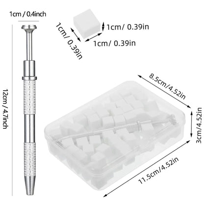 Nail Art Sponge Set - 50/300-Piece Manicure Sponge with Grabbing Pen Tool