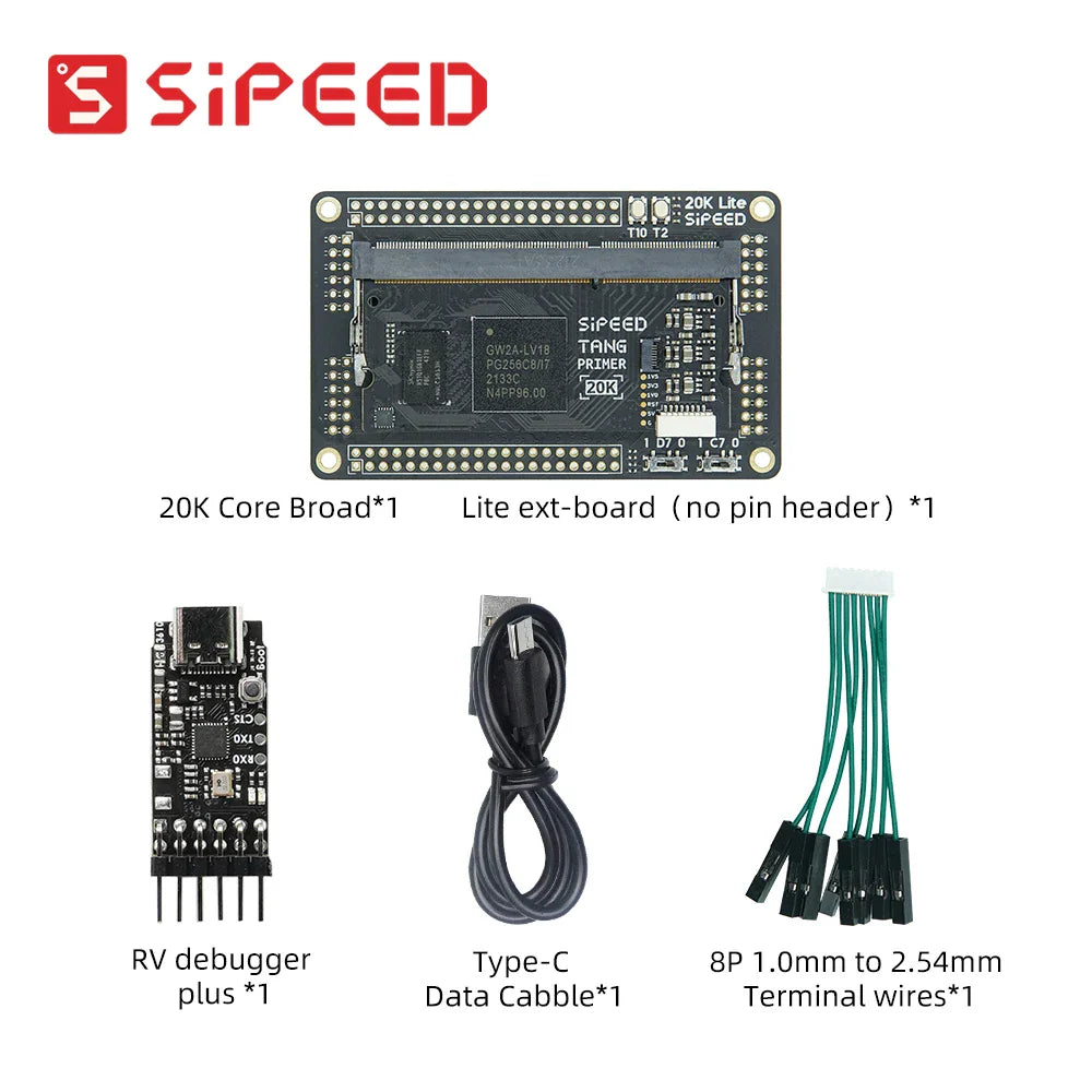 Sipeed Tang Primer 20K FPGA GoAI Core Board - GW2A Minimum System for AI Projects