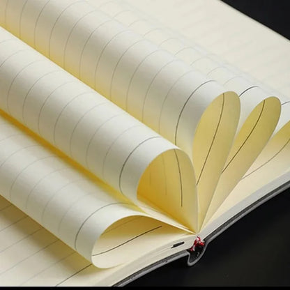 A5 A6 Sheepin Leather Notebook – Office Journal, Diary, Notepad with 160/240 Pages, Lined Stationery for Students
