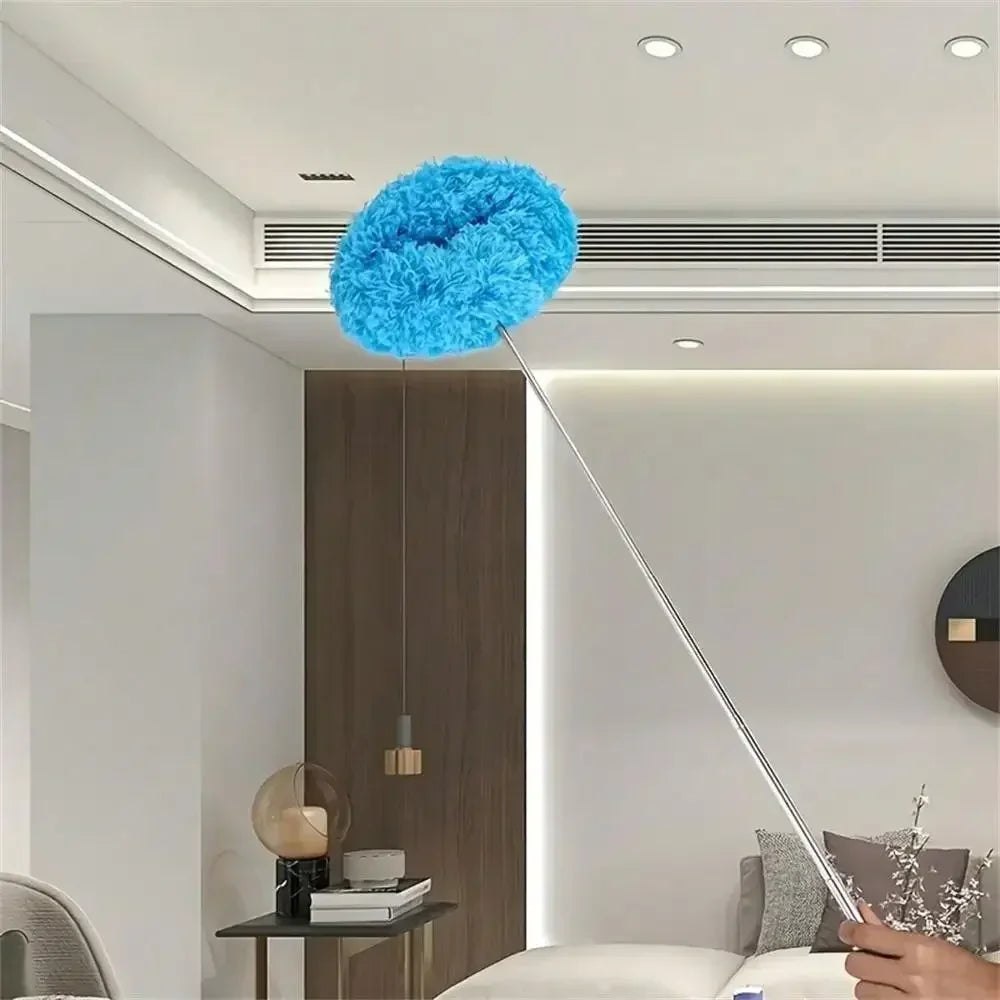 Extendable Microfiber Ceiling Fan Duster – Long Handle Dust Locking Reusable Cleaning Brush