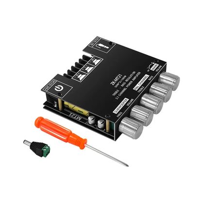 ZK-MT21 Bluetooth 5.0 2.1 Subwoofer Amplifier Board – CS8673E 50W×2 + 100W Stereo Bass Audio AMP with AUX Input