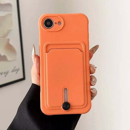 Fashion Wallet Card Holder Phone Case for iPhone 11–17 Series (Pro Max/Plus/Mini) – Soft TPU Shockproof Protective Back Cover with Card Slot