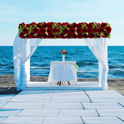 50cm Artificial Rose Flower Garland - Wedding Wall Backdrop, Party Decor & Photo Props