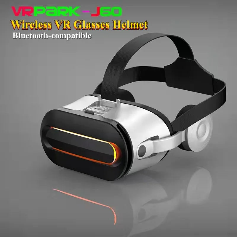 Original J60 4K Wireless VR Glasses – Stereo 3D Virtual Reality Headset for Smartphones Up to 6.7"