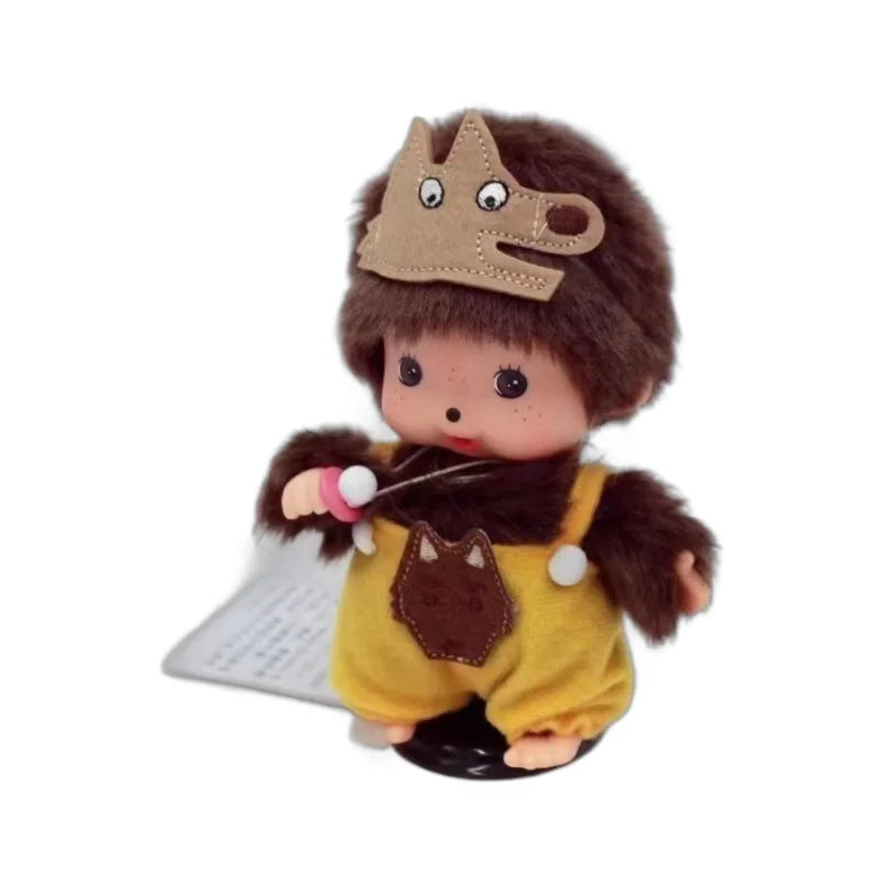 Kawaii Silver Medal Monkey Plush Doll 15cm – Cute Bag Pendant Toy Gift for Kids & Girls