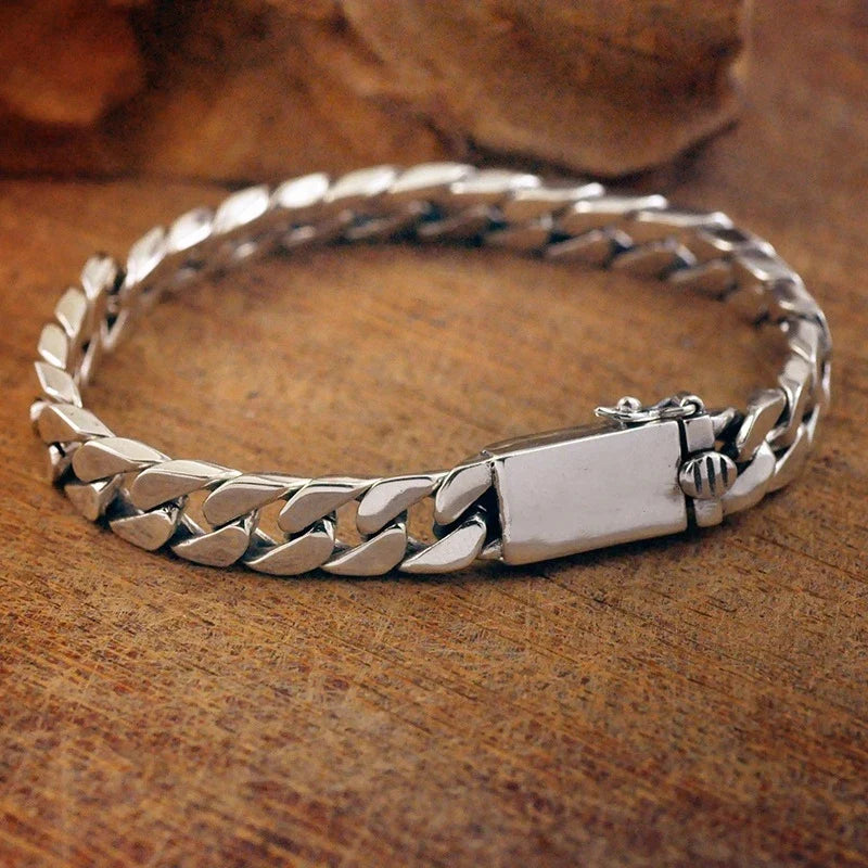 Ethnic Wind Dragon Bracelet – Vintage Silver Plated Cuff Bangle, Motorcycle Riding Charm Jewelry Gift for Men