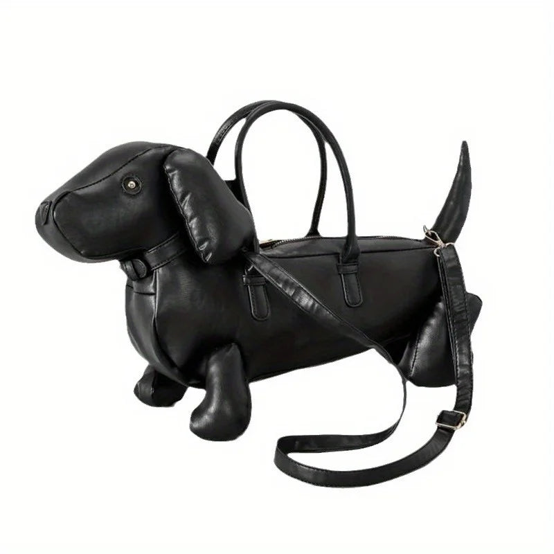 Women’s Fashion Cute Dachshund Handbag — Creative PU Soft Leather Shoulder Messenger Bag