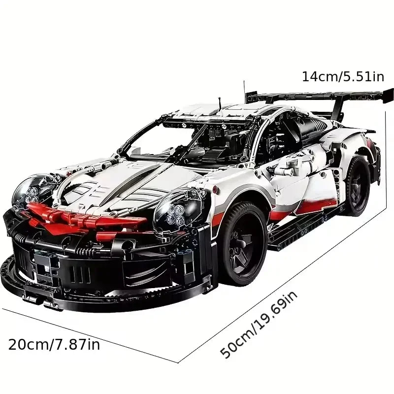1580PCS RC Car Building Set – 1:10 Technical Racing Car with Motor & LED Lights, Adult Toy Gift
