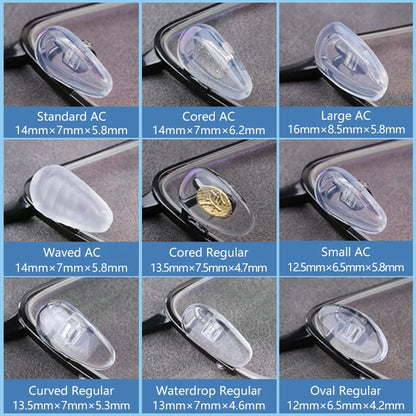 Silicone Air Chamber Nose Pads for Glasses | Anti-Slip Screw-In Eyewear Support & Accessories Kit