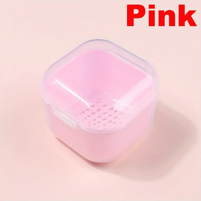 Nail Drill Bit Cleaning Box - Double-Layer Filter Storage Case for Manicure Tools
