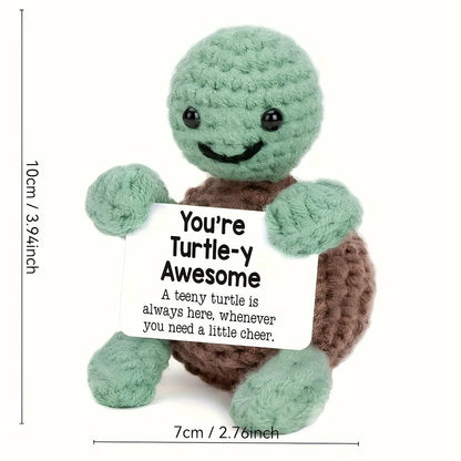 Positive Energy Crochet Doll — Handmade Knitted Plush Potato, Plant, Avocado, Bee & Animal Pocket Hug Emotional Support Gift