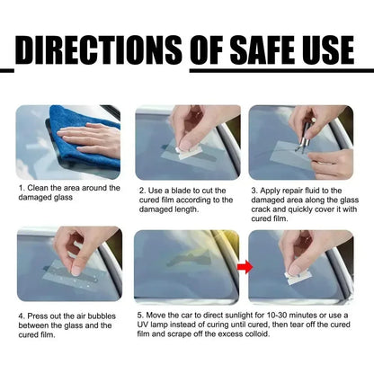 Windshield Repair Kit – DIY Automotive Glass Tool for Chips, Cracks & Star-Shaped Damage