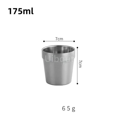Double-Layer Stainless Steel Scald-Proof Tea & Coffee Mug – Hot Wine Cup Drinkware for Home, Restaurant & Kindergarten Use