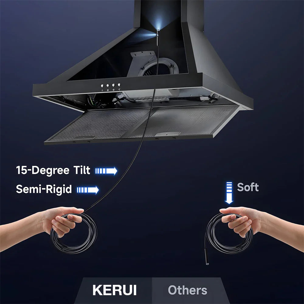 KERUI Endoscope Camera – Single/Dual Lens Borescope with LED, IP67 for iPhone, iPad, Android & Type-C Inspection