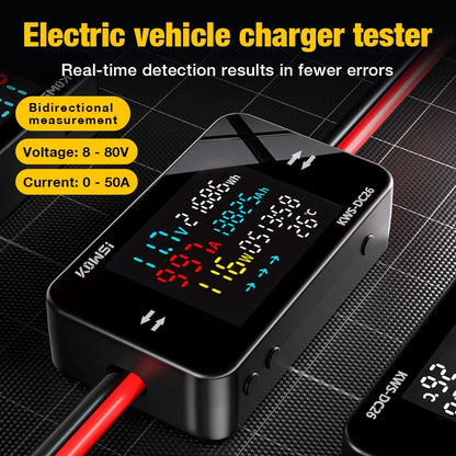 KWS-DC26 Electric Power Meter - DC8-80V LED Voltmeter Ammeter Battery Charging Tester with XT60 & XT90 Plug