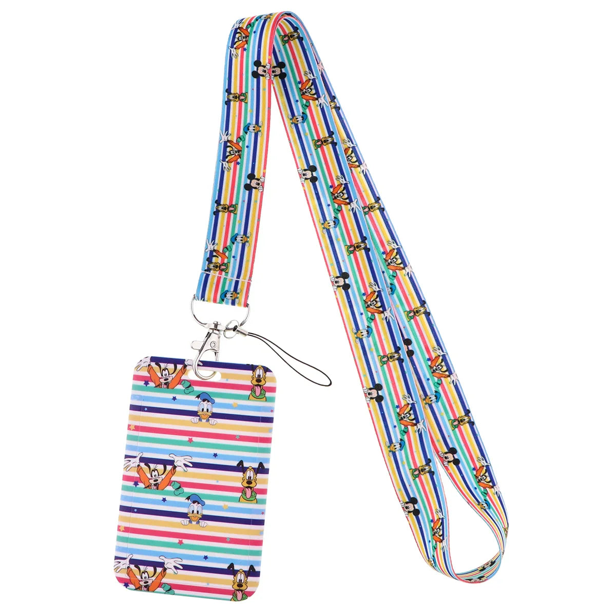 Cartoon Stitch Credential Holder Lanyard – Cute Neck Strap for Keychain, Pass & Credit Card Holder Accessories