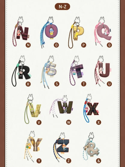 POP MART Labubu The Monsters Pin — Love Series Letter Pendant Blind Box, Mystery Toy Figure Ornament