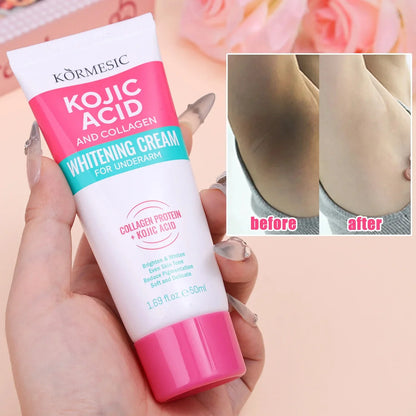 Whitening Cream for Underarms, Knees & Inner Thighs – Brightening Moisturizing Body Serum for Even Skin Tone Care