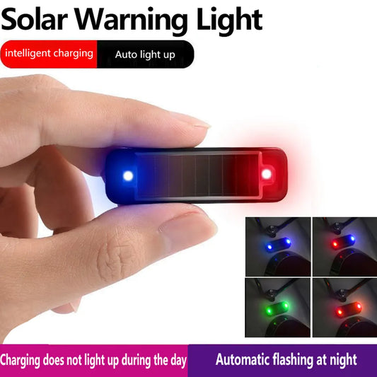 Solar Warning Light for Car Rear Collision Prevention - Free-Breathing LED Tail Flashing Light for Motorcycles, Electric Vehicles, and Bicycles