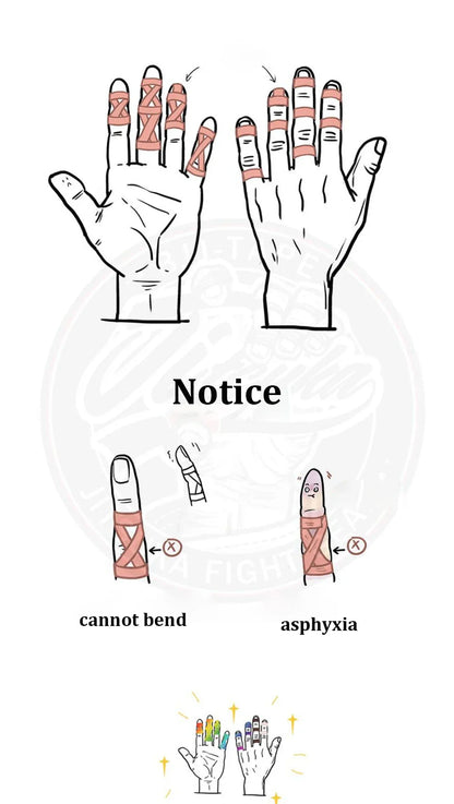 Jiu-Jitsu Finger Tape - Elastic Self-Adhesive Bandage Protection for BJJ Sports