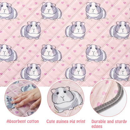 Guinea Pig Cage Mat – Washable Waterproof Absorbent Pee Pad & Non-Slip Bedding for Small Pets and Hamsters