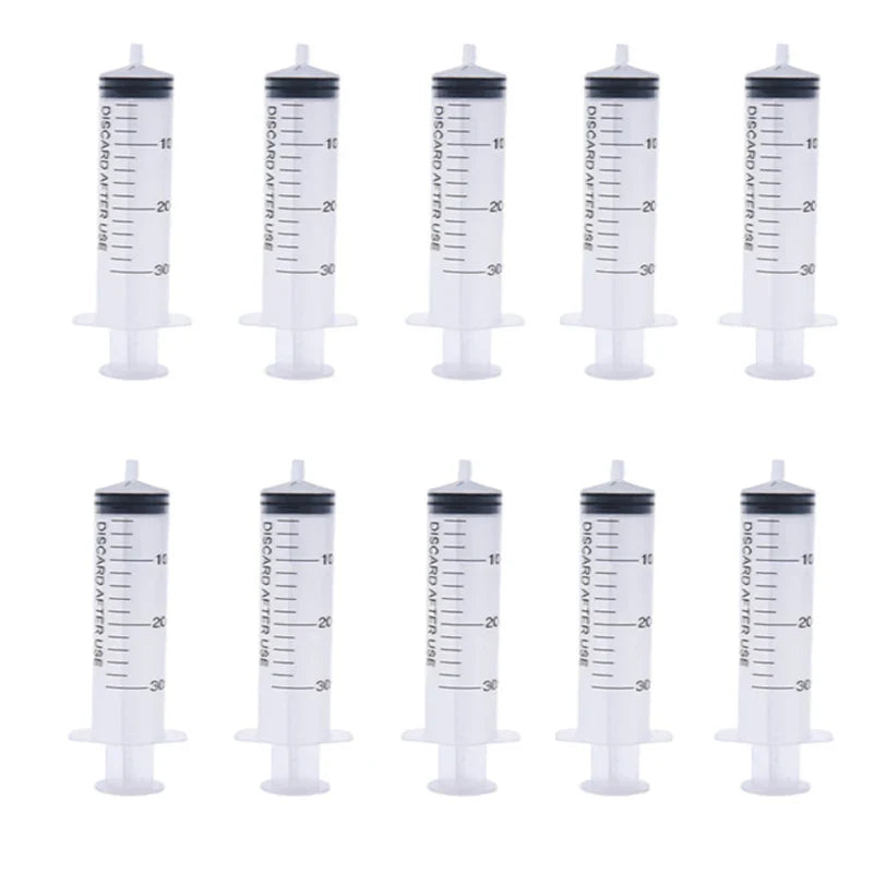 2-20pcs Plastic Reusable Syringes 1ml-10ml – Measuring Tool for Hydroponics & Kitchen Use