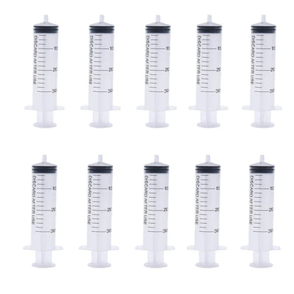 2-20pcs Plastic Reusable Syringes 1ml-10ml – Measuring Tool for Hydroponics & Kitchen Use