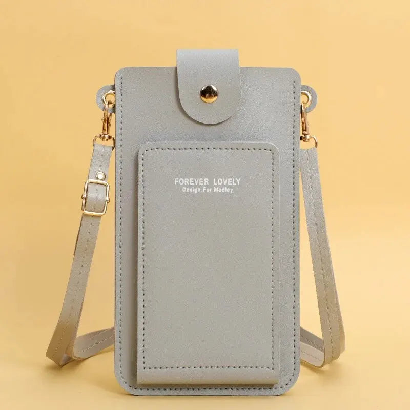 Women's Soft Leather Wallet & Touch Screen Phone Purse – Crossbody Shoulder Bag Handbag