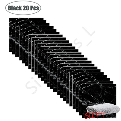 PVC Marble Wall & Floor Stickers - Waterproof Self-Adhesive Tile Decor for Kitchen & Bathroom