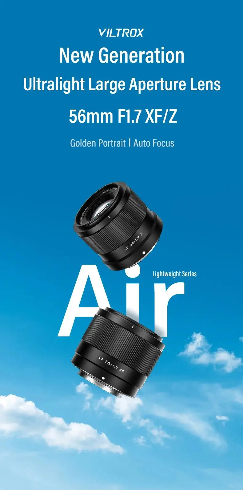 Viltrox 56mm F1.7 Auto Focus APS-C Lens – For Fuji X, Nikon Z, Sony E Mount Mirrorless Cameras