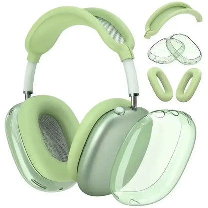 3-in-1 Soft Silicone Shockproof Case for AirPods Max – Anti-Scratch Headphones Skin Protector Cover