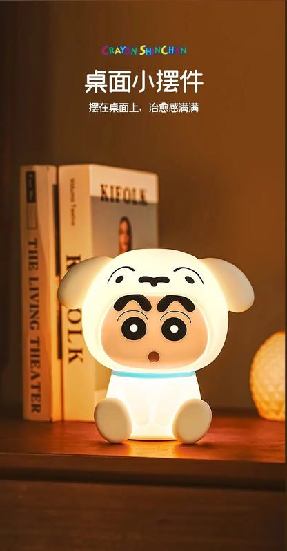 Crayon Shin-Chan Night Light – Soft Eye-Protecting LED Bedside Lamp USB Rechargeable Anime Gift
