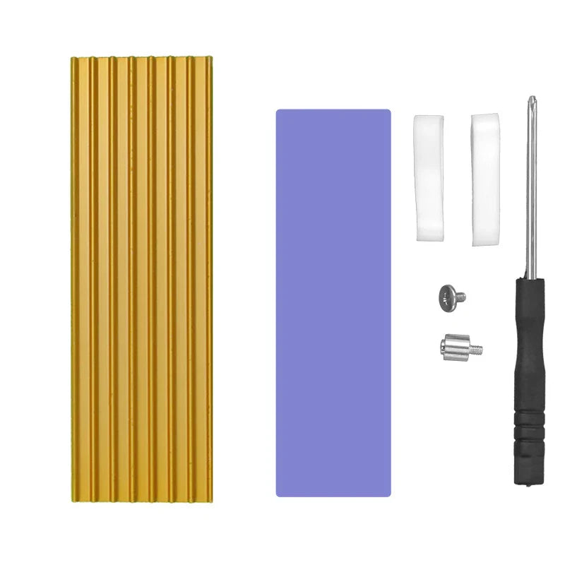 GPUHLOD M.2 2280 SSD Heatsink – Aluminum NVMe NGFF Cooler with Thermal Silicone Pad for PS5 & PC