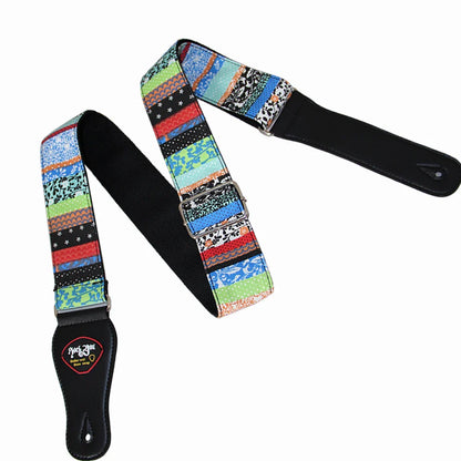 High-Quality Cotton Guitar Strap – Adjustable Length, 6.2cm Wide for Acoustic Guitar & Electric Bass