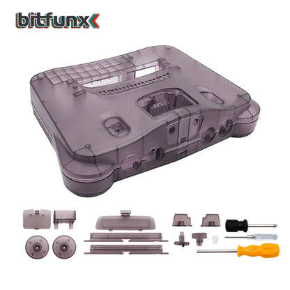 Bitfunx Translucent Replacement Plastic Shell Case for N64 Nintendo 64