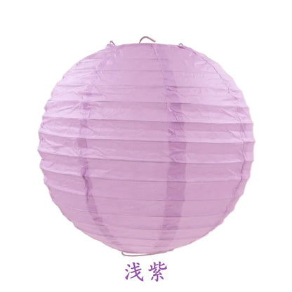 Round Paper Lanterns for Birthday Wedding Party Decor, DIY Hanging Lampion Balls, 4/6/8/10/12/14/16 Inch Craft Supplies
