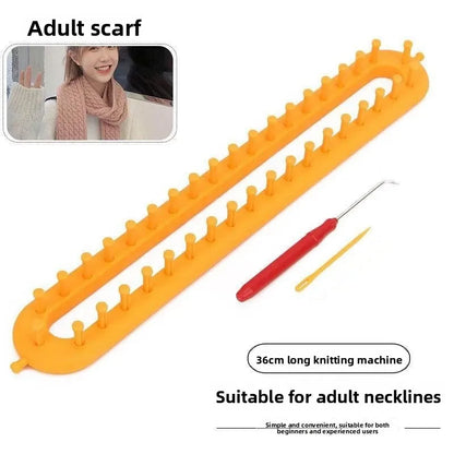 DIY Plastic Weaving Loom Kit - Portable Rectangle Knitting Tool for Handmade Wool Crafts & Sewing Projects