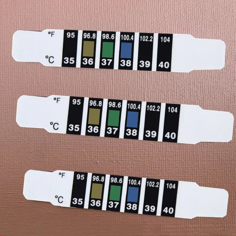 10/20Pcs Forehead Head Strip Thermometer - Fever Body Temperature Test Sticker for Baby, Child, Kid - Water Milk Thermometer for Baby Care