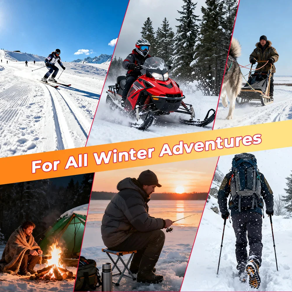 Electric Heated Socks with Remote – Rechargeable Thermal Warmers for Skiing, Snowboarding & Hiking