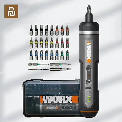 WORX WX242 Mini Electric Screwdriver Set – Smart Cordless, Rechargeable with 30 Bits & Power Drill Tools