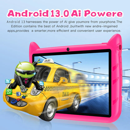 BDF 7-Inch Kids Tablet with Android 13 - 4GB RAM, 64GB ROM, 1TB Expandable, 5G WiFi, 4000mAh Battery, Dual Camera, Preloaded Kids Software