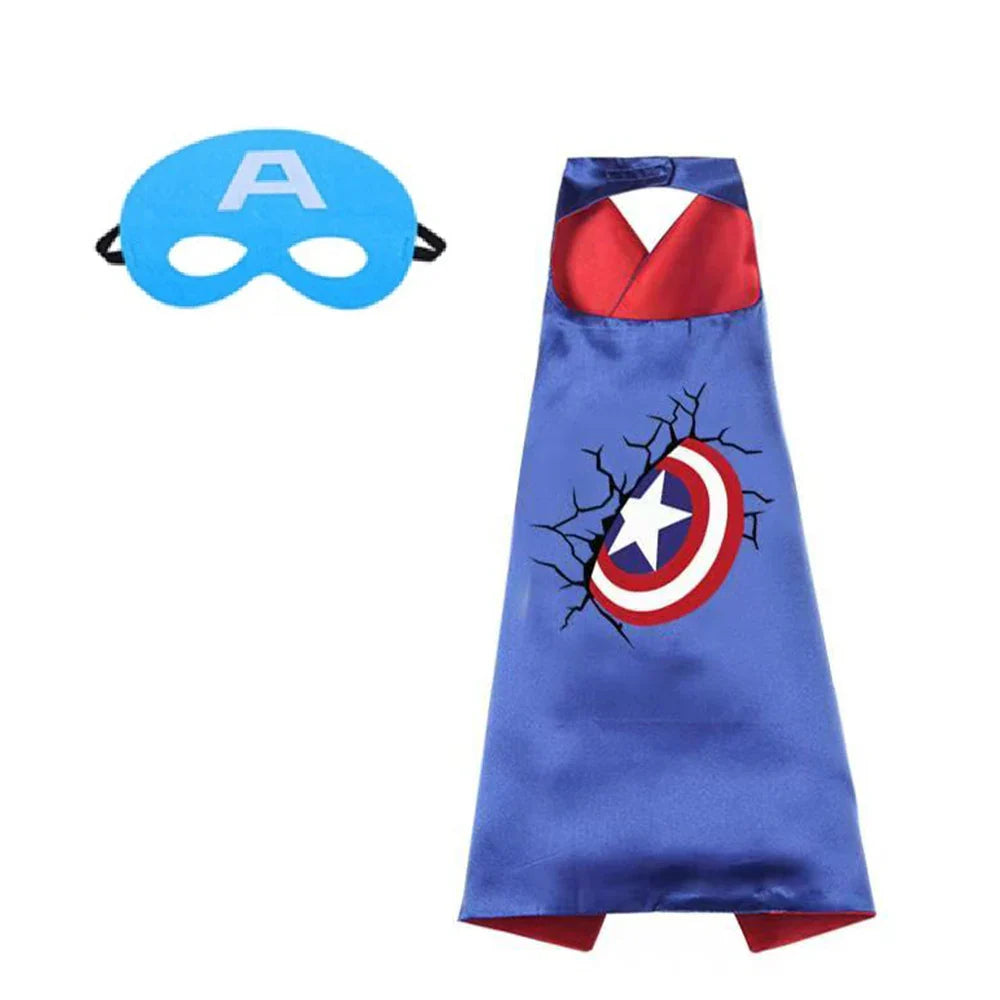 Superhero Capes for Boys & Girls – Cartoon Dress-Up Costume Cloak for Birthday, Halloween & Easter Party