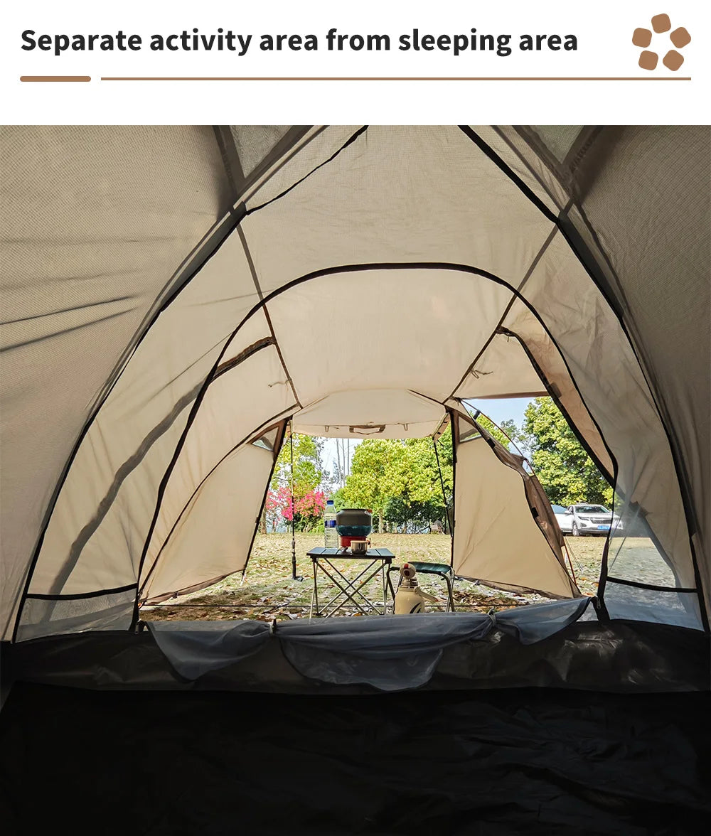 Fireproof Hot Tent for 2 People – Waterproof Extend Dome with Stove Jack & Snow Skirt, 4-Season Camping, Hiking, Hunting Winter Shelter