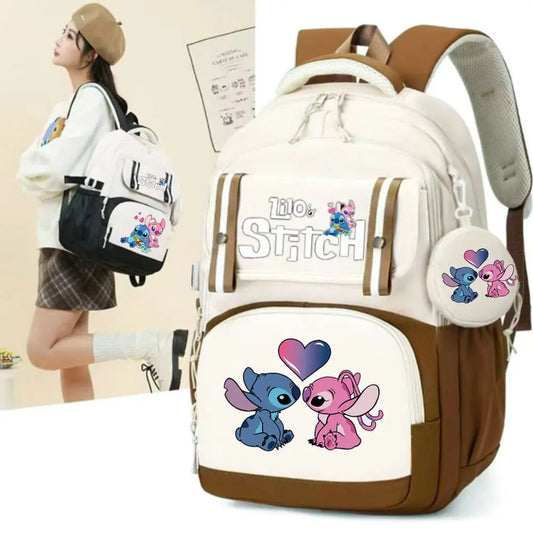 Lilo & Stitch Backpack for Girls – Waterproof School Travel Bookbag for Teens & Women
