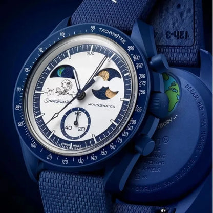 Anime Snoopy Quartz Watch - Luminous Chronograph Sports Wristwatch with Nylon Strap