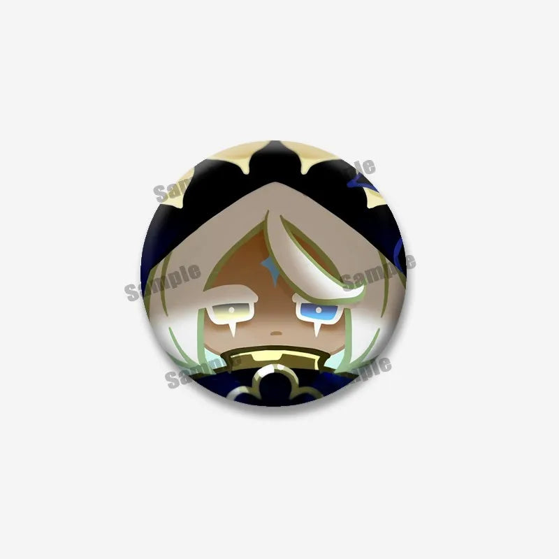 Cookie Run Kingdom Shadow & Milk Button Brooch – Cute Cartoon Enamel Pin for Bags, Clothing & DIY Accessories