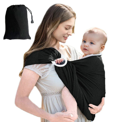 Ergonomic Double Ring Baby Carrier - Adjustable Breathable Mesh Infant Backpack with Front-Facing Support
