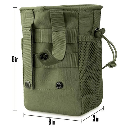 Molle Dump Pouch – Adjustable Hunting Magazine Recovery Bag, Ammo Belt Waist Fanny Pack, Holster Bag
